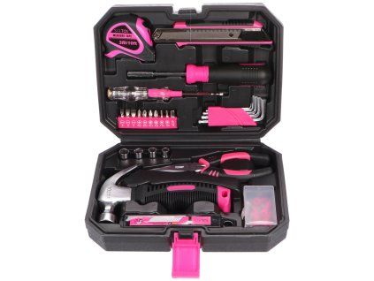 LADY - sada nářadí HOME PINK, 66 dílů - SIXTOL