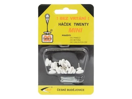 Háček MINI 1 bílý, blistr