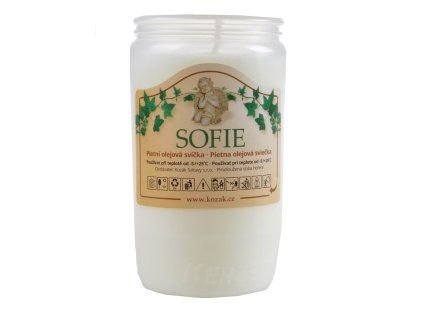 Svíčka olejová 150g 54hodin  SOFIE bílá