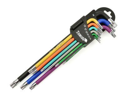 Sada 9 ks dlouhých klíčů Torx, materiál S2