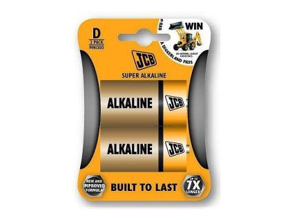 JCB SUPER alkalická baterie LR20, blistr 2ks