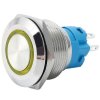 Tlačítko OFF-(ON) 22mm 250V/5A, žluté prosvětlení 12-24V