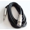 Kabel XLR 3P zdířka - Jack 6,3 mono, 2m, OFC kabel 6mm