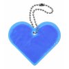 Přívěšek reflexní SRDCE - modrý