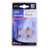 Žárovka 4LED 12V  suf. SV8.5 38mm červená  2ks