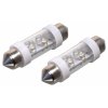 Žárovka 4LED 12V  suf. SV8.5 38mm bílá  2ks