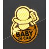 Dekor samolepící BABY IN CAR žlutý