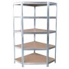 Regál rohový, kovový Racks RAT80 MDF, 5 polic, 1800x900x400mm
