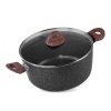 Hrnec s poklicí Black Marble Line, 24cm, 4,0l