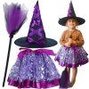 Dětský kostým čarodějnice, 3ks, fialový