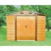 Zahradní domek plech, hnědý, 266x224x215 cm