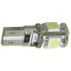 Žárovka LED T10 12V/1,5W ,bílá, CANBUS, 5xSMD5050
