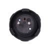 Zástrčka přímá gumová IP65, černá, do vlhka