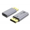 Adaptér USB-C na Displayport DP1.4 8k@60Hz, 4k@120Hz, hliníkové pouzdr
