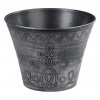 Květináč Flower 24,5x19,3cm stříbrný, metalický efekt