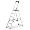 Schůdky hliníkové 150kg, 6 stupňů, s odkládací policí