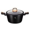 BERLINGERHAUS Kastrol s poklicí s mramorovým povrchem 20 cm Black Rose Collection BH-1641