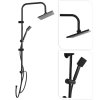 EXCELLENT Sprchový set bez baterie na stěnu DÉŠŤ matná černá KO-CF6000020