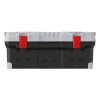 Kufr na nářadí TITAN PLUS šedý 752x300x304mm, s kovovým držadlem
