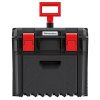 Kufr na nářadí s transp. kolečky X BLOCK PRO černý 546x380x510mm, zásuvka
