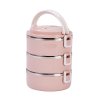 Jídlonosič MagicHome 3 dílný, 0,5 l, růžový