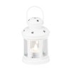 Lucerna MagicHome, bílá, s LED svíčkou, 10x15/20cm