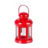 Lucerna MagicHome červená, s LED svíčkou, 10x15/20cm