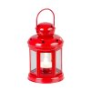 Lucerna MagicHome červená, s LED svíčkou, 10x15/20cm