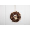 Věnec MagicHome přírodní, závěsný, hnědý, se sovou, 30x8cm