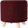 EXCELLENT Taburet s úložným prostorem TEDDY 40 x 37 cm červená burgundy KO-AAK400230