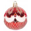 Baňky MagicHome červené s ornamentem, 6cm, 9ks
