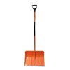 Hrablo na sníh ERGO oranžové, 36x46cm, kovová násada - SLOŽENÉ