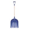 Lopata na sníh STANDARD modrá, 39,5x48cm, dřevěná násada - SLOŽENÁ