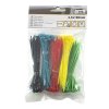 Stahovací pásky 100x2,5mm, multicolor, 200ks