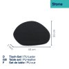 KELA Podtácky pod hrnec Stone PU kůže tmavě šedá 4 kusy 12,0x10,0x0,2cm KL-12656