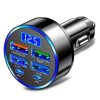 Autoadaptér USB 12V/5V s voltmetrem, 4x USB A+2x USB-C