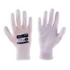 Povrstvené rukavice PUNYL bílé, v. 08"