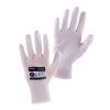 Povrstvené rukavice PUNYL bílé, v. 08"