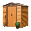 Zahradní domek, plech, hnědý, 181x137x203 cm