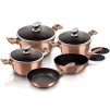 BERLINGERHAUS Sada nádobí s mramorovým povrchem 10 ks Rosegold Metallic Line BH-1220