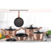 BERLINGERHAUS Sada nádobí s mramorovým povrchem 10 ks Rosegold Metallic Line BH-1220