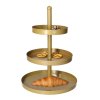HIT Etažér třípatrový nerez 35 cm zlatá HT-24500465