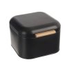 Chlebovka plech/bambus 21,5x20x14cm  BLACK