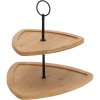 EXCELLENT Etažér dřevěný 2 patra trojúhelník 23,5 cm KO-170490960troj