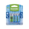 Baterie zinko-chloridové, 4ks, 1,5V AA (LR6), EXTOL ENERGY