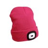 Čepice s čelovkou, nabíjecí, USB, růžová, univerzální velikost EXTOL LIGHT