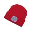 Čepice s čelovkou 45lm, nabíjecí, USB, červená, univerzální velikost EXTOL LIGHT