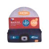 Čepice s čelovkou 45lm, nabíjecí, USB, bílá/červená/modrá, univerzální velikost EXTOL LIGHT