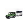 Land Rover Defender s přívěsem na koně + kůň 02592 BRUDER