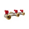 Rozdělovač na kohoutek vnitřní závit 3/4", 3-cestný vnější závit 3/4" s ventily